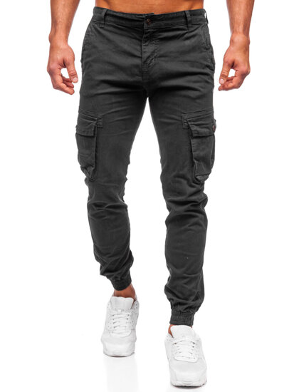 Pantalón jogger de tela cargo para hombre gris Bolf JM5502