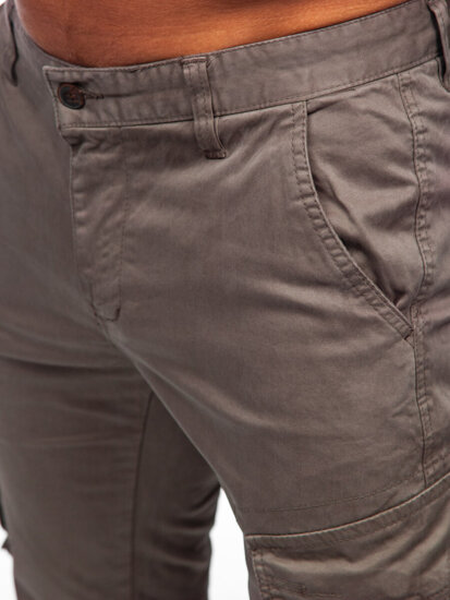 Pantalón jogger de tela cargo para hombre marrón Bolf 77322