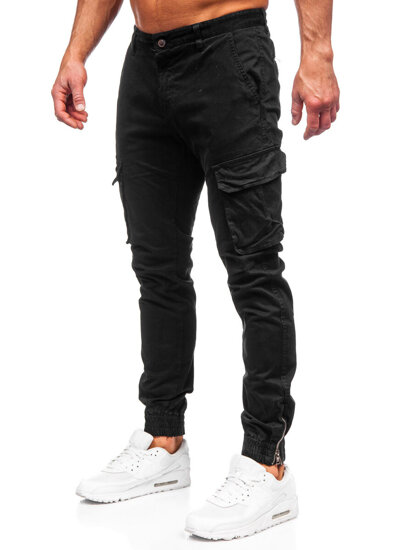 Pantalón jogger de tela cargo para hombre negro Bolf 77322