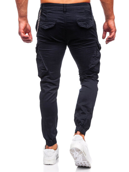 Pantalón jogger de tela cargo para hombre negro Bolf SK850