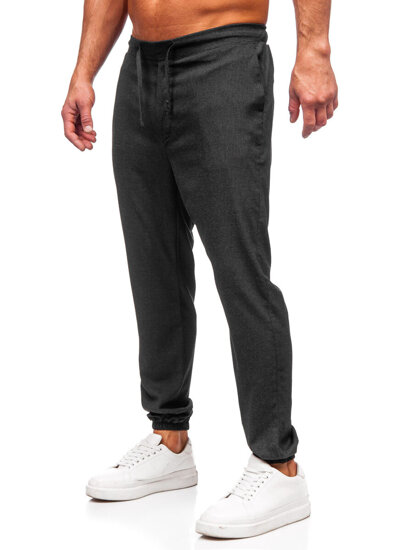 Pantalón jogger de tela para hombre antracita Bolf 0065