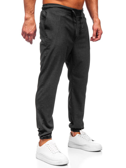 Pantalón jogger de tela para hombre antracita Bolf 0065