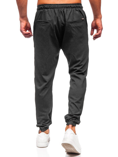 Pantalón jogger de tela para hombre antracita Bolf 0065