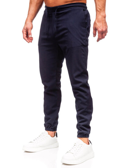 Pantalón jogger de tela para hombre azul tinta Bolf 0065