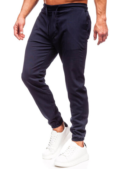 Pantalón jogger de tela para hombre azul tinta Bolf 0065