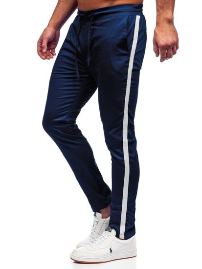 Pantalón jogger de tela para hombre color azul oscuro Bolf 0013