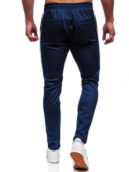 Pantalón jogger de tela para hombre color azul oscuro Bolf 0013