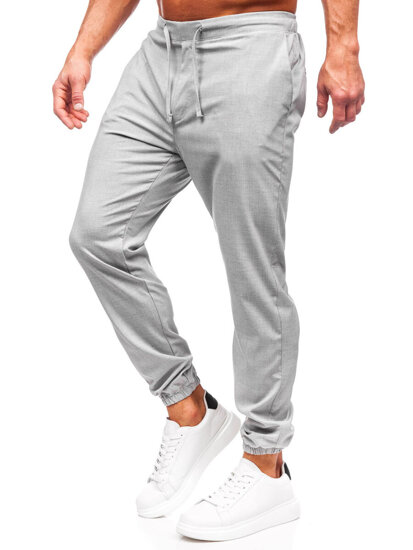 Pantalón jogger de tela para hombre gris Bolf 0065