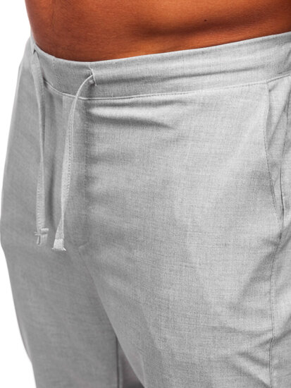 Pantalón jogger de tela para hombre gris Bolf 0065