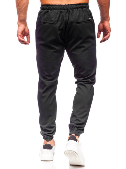 Pantalón jogger de tela para hombre negro Bolf 0065