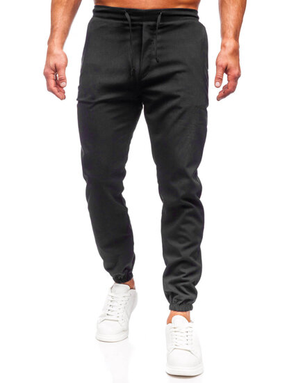 Pantalón jogger de tela para hombre negro Bolf 0065