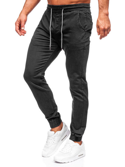 Pantalón jogger de tela para hombre negro Bolf KA6792