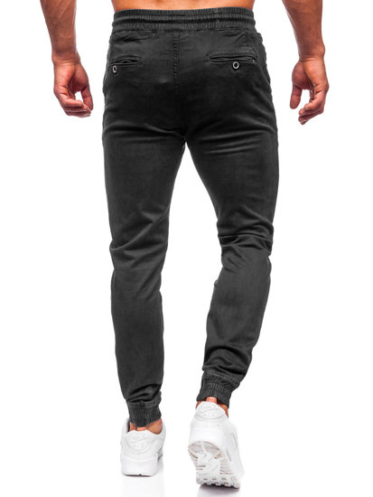 Pantalón jogger de tela para hombre negro Bolf KA6792