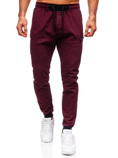 Pantalón jogger para hombre color burdeos Bolf B11103