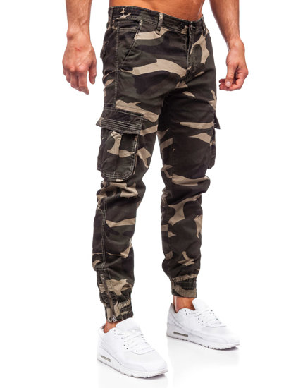 Pantalón vaquero cargo jogger camuflaje para hombre caqui Bolf J685