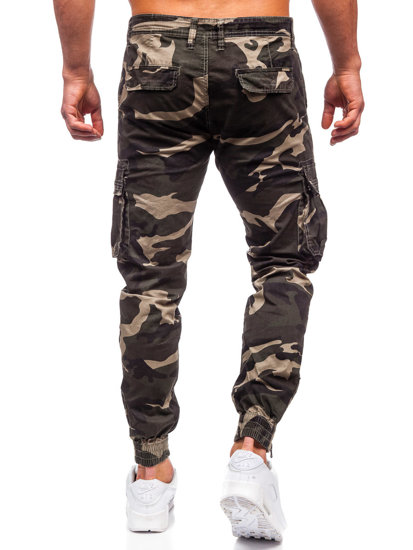 Pantalón vaquero cargo jogger camuflaje para hombre caqui Bolf J685