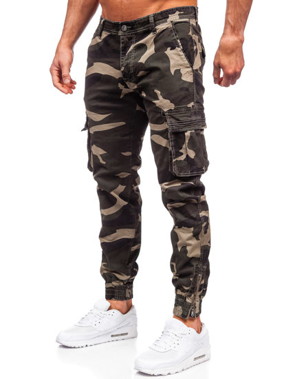 Pantalón vaquero cargo jogger camuflaje para hombre caqui Bolf J685