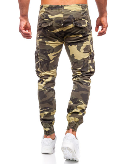 Pantalón vaquero cargo jogger camuflaje para hombre caqui Bolf Z810