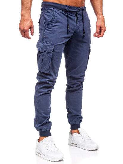 Pantalón vaquero cargo jogger para hombre azul Bolf ZK7812