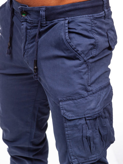 Pantalón vaquero cargo jogger para hombre azul Bolf ZK7812