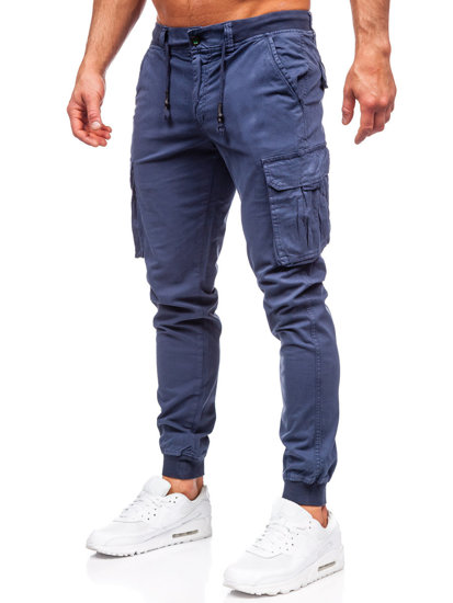 Pantalón vaquero cargo jogger para hombre azul Bolf ZK7812