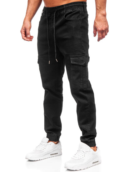 Pantalón vaquero cargo jogger para hombre negro Bolf 8126