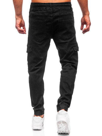 Pantalón vaquero cargo jogger para hombre negro Bolf 8126