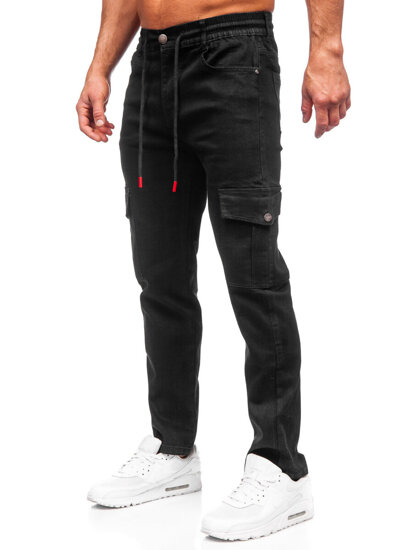 Pantalón vaquero cargo para hombre negro Bolf 9503