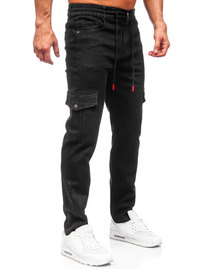 Pantalón vaquero cargo para hombre negro Bolf 9503