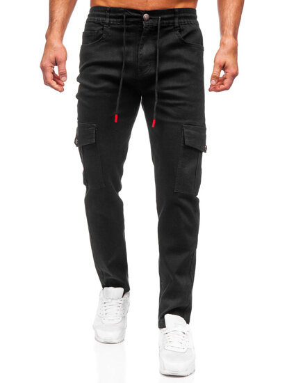 Pantalón vaquero cargo para hombre negro Bolf 9503