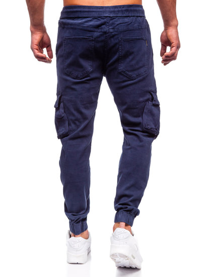 Pantalón vaquero jogger de combate para hombre azul oscuro Bolf MP0105BS