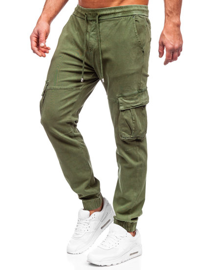 Pantalón vaquero jogger de combate para hombre caqui Bolf MP0105MV