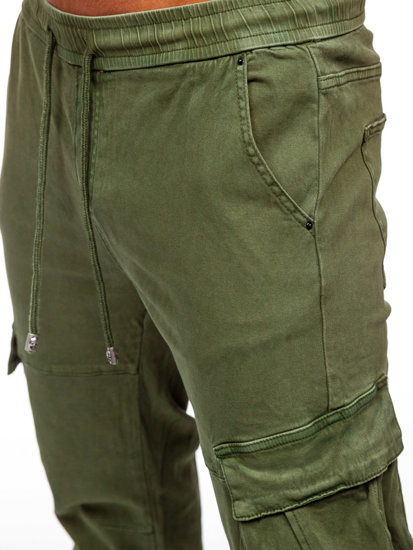 Pantalón vaquero jogger de combate para hombre caqui Bolf MP0105MV