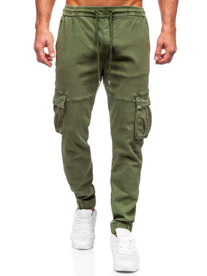 Pantalón vaquero jogger de combate para hombre caqui Bolf MP0105MV