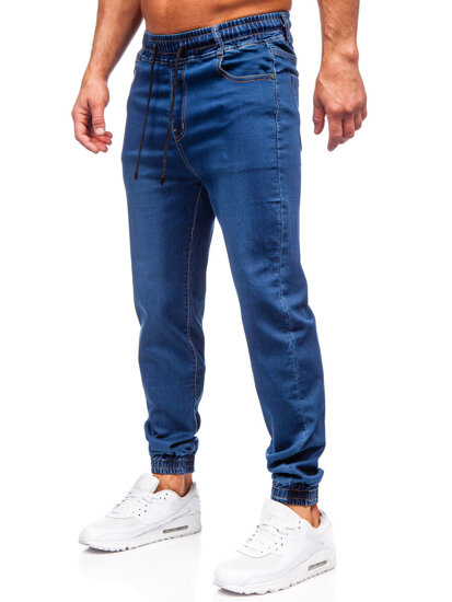 Pantalón vaquero jogger para hombre azul oscuro Bolf 8106