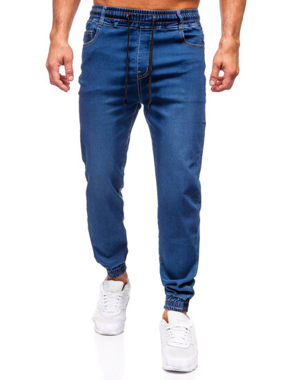 Pantalón vaquero jogger para hombre azul oscuro Bolf 8106