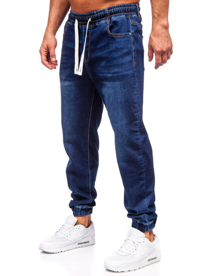 Pantalón vaquero jogger para hombre azul oscuro Bolf 8116