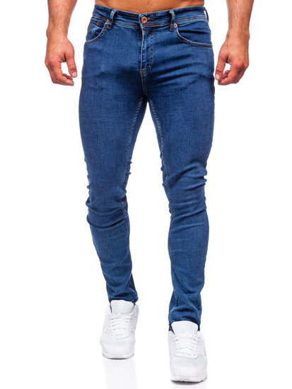 Pantalón vaquero regular fit para hombre azul oscuro Bolf 1122