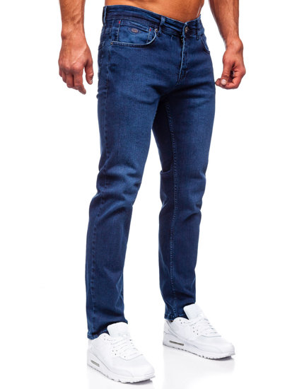 Pantalón vaquero regular fit para hombre azul oscuro Bolf 1133