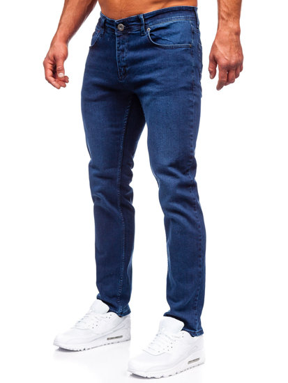 Pantalón vaquero regular fit para hombre azul oscuro Bolf 1133