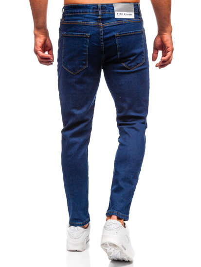 Pantalón vaquero regular fit para hombre azul oscuro Bolf 6814