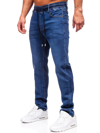 Pantalón vaquero regular fit para hombre azul oscuro Bolf 9092