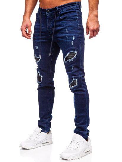 Pantalón vaquero regular fit para hombre azul oscuro Bolf MP0100BS