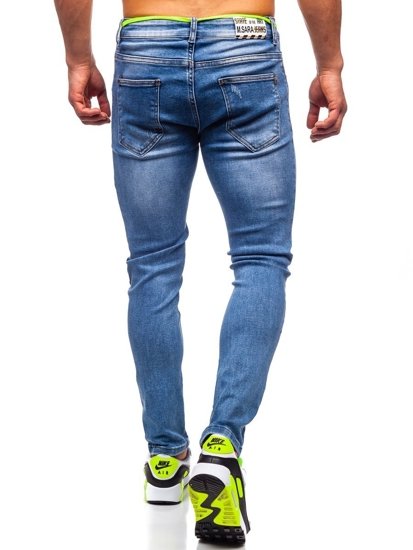 Pantalón vaquero skinny fit para hombre azul oscuro Bolf KX555