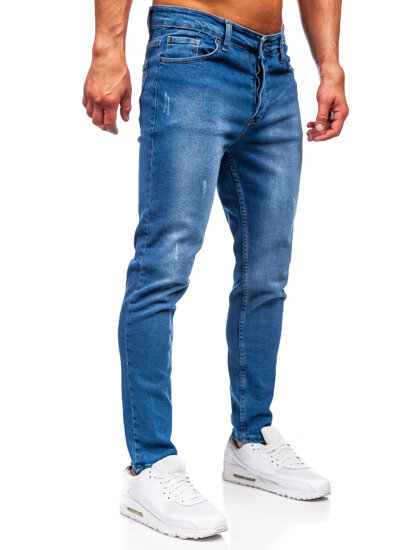 Pantalón vaquero slim fit para hombre azul oscuro Bolf 6458