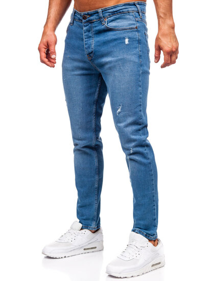 Pantalón vaquero slim fit para hombre azul oscuro Bolf 6485