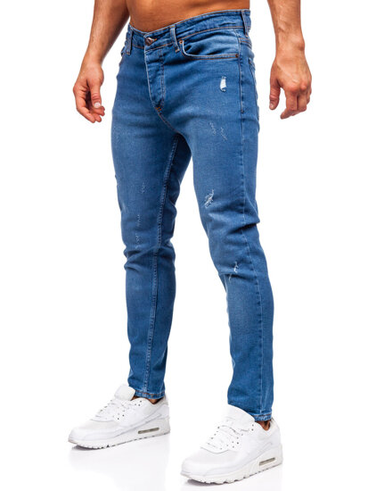 Pantalón vaquero slim fit para hombre azul oscuro Bolf 6486