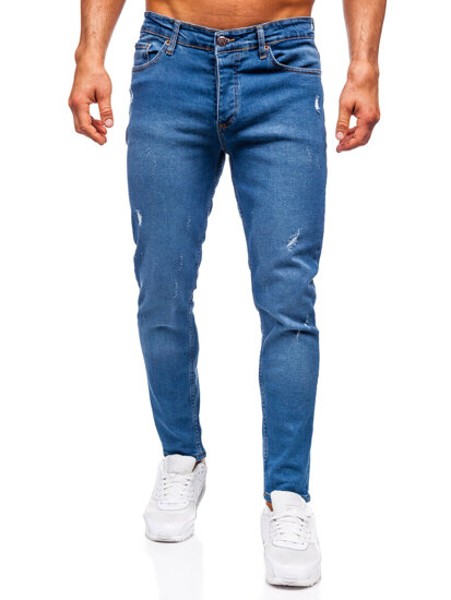 Pantalón vaquero slim fit para hombre azul oscuro Bolf 6486