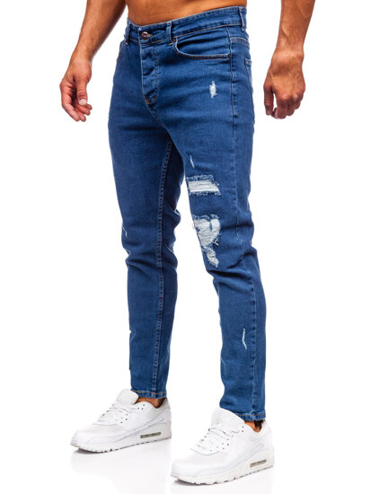 Pantalón vaquero slim fit para hombre azul oscuro Bolf 6565