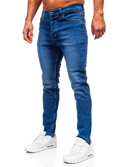 Pantalón vaquero slim fit para hombre azul oscuro Bolf 6715